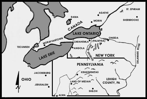 Holley's map of the area of Smith's Youth