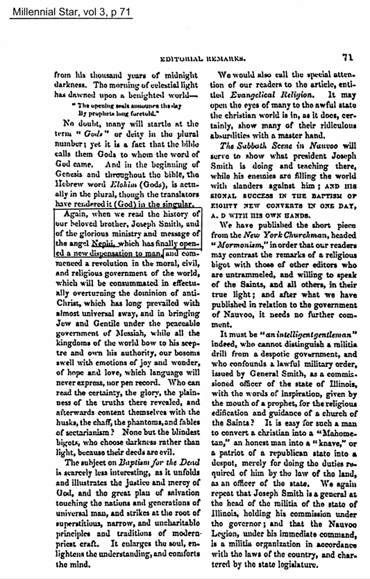 Millennial Star, vol. 3, p.71